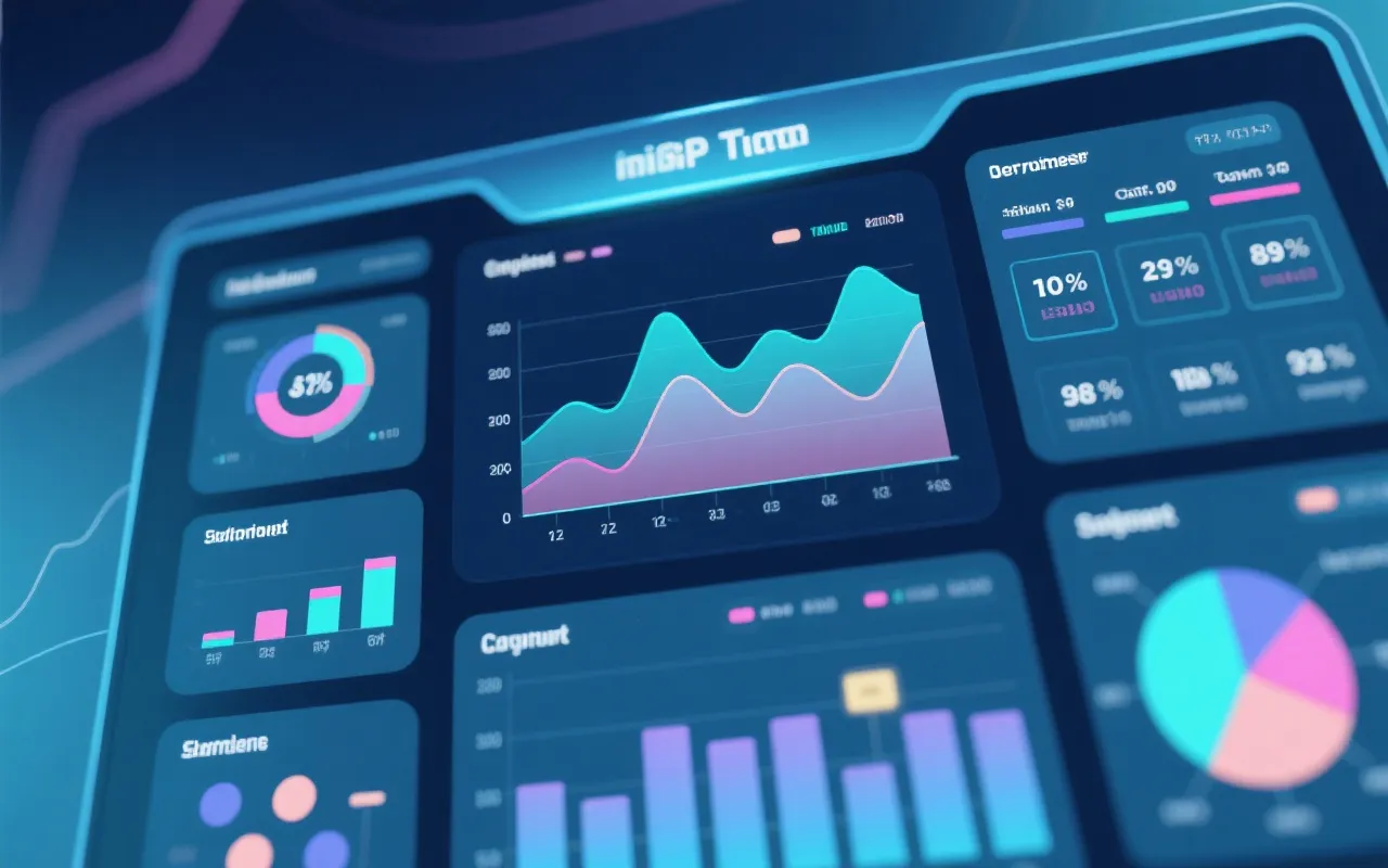 数据仪表盘示意图